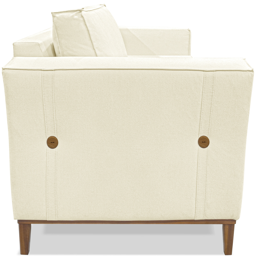 Kit 2 Poltronas Decorativas Balli Pes Madeira Linho Perola Ezz