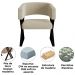 Kit 2 Poltronas Decorativas Mirela Pes Metal Boucle Bege VConcept