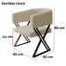 Kit 2 Poltronas Decorativas Mirela Pes Metal Linho Bege VConcept