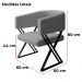 Kit 2 Poltronas Decorativas Mirela Pes Metal Linho Cinza VConcept