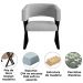 Kit 2 Poltronas Decorativas Mirela Pes Metal Linho Cinza VConcept