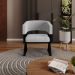 Kit 2 Poltronas Decorativas Mirela Pes Metal Linho Cinza VConcept