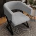 Kit 2 Poltronas Decorativas Mirela Pes Metal Linho Cinza VConcept