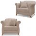 Kit 2 Poltronas Decorativas Retro Polo Linho Areia Ezz