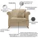 Kit 2 Poltronas Decorativas Retro Polo Linho Dourado Ezz