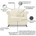 Kit 2 Poltronas Decorativas Retro Polo Linho Perola Ezz