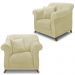 Kit 2 Poltronas Decorativas Retro Polo Suede 1100 Ezz