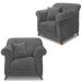 Kit 2 Poltronas Decorativas Retro Polo Suede 1104 Ezz