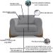 Kit 2 Poltronas Jolie 1 Lugar Pes Boomerang Linho Cinza Ezz