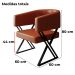 Kit 2 Poltronas Mirela Pes Metal Corino New Dallas VConcept