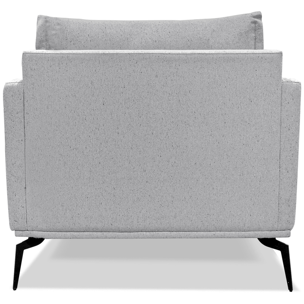 Kit 2 Poltronas Sala De Estar Liv Pes Aço Linho Grigio Ezz