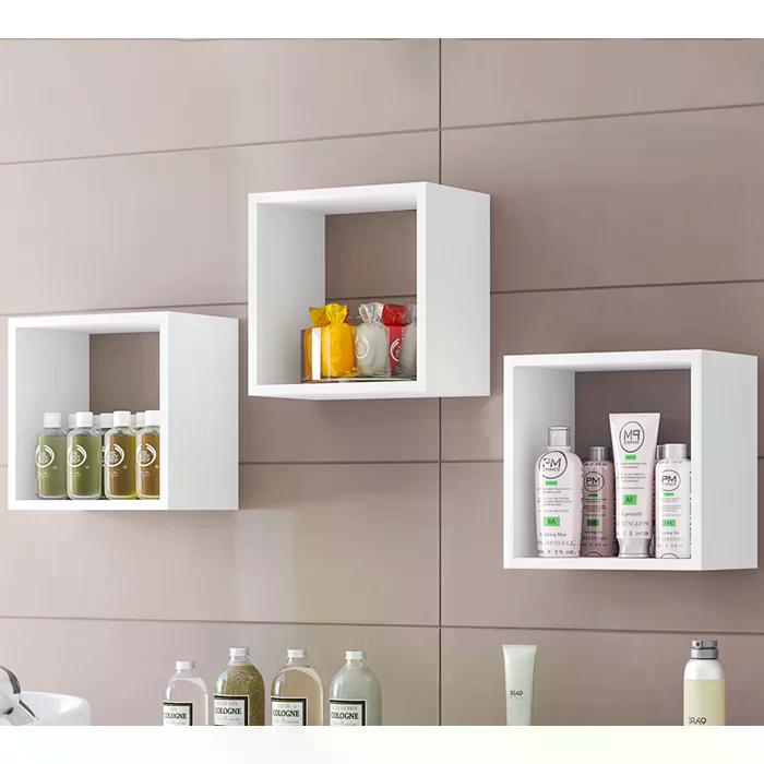 Kit 3 Nichos De Parede Branco REAJL Moveis