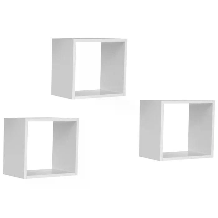 Kit 3 Nichos De Parede Branco REAJL Moveis