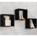 Kit 3 Nichos De Parede Preto REAJL Moveis