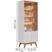 Kit Buffet E Cristaleira Para Sala Noronha Off White Matte Freijo CLB