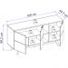Kit Buffet E Cristaleira Para Sala Noronha Off White Matte Freijo CLB