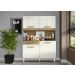 Kit Cozinha Compacta 4 Portas 2003308 121cm Atacama Off White ARMoveis
