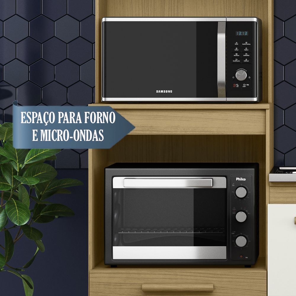 Kit Cozinha Compacta 7 Portas 2001590 Atacama Off White ARMoveis