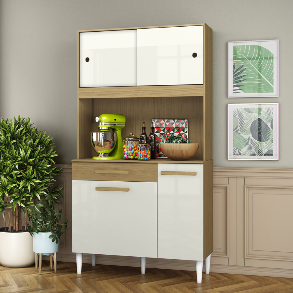 Kit Cozinha Compacta 91cm 2004306 Atacama Off White ARMoveis