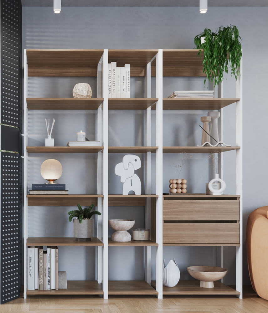 Kit Estante Livreiro 03 Pecas 183X160CM Branco Montana PRODDY