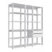 Kit Estante Livreiro 03 Pecas 183X160CM Branco PRODDY