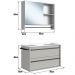 Kit Gabinete Suspenso com Cuba e Espelheira 80cm Arenas PRODDY