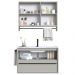 Kit Gabinete Suspenso com Cuba e Espelheira 80cm Arenas PRODDY