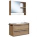 Kit Gabinete Suspenso com Cuba e Espelheira 80cm Mel PRODDY