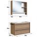 Kit Gabinete Suspenso com Cuba e Espelheira 80cm Mel PRODDY