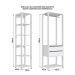 Kit Guarda Roupa Closet 02 Pecas 183X100cm Branco PRODDY