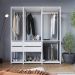 Kit Guarda Roupa Closet 03 Peças 183X160cm Branco PRODDY