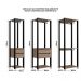 Kit Guarda Roupa Closet 03 Peças 183X160cm Preto Montana PRODDY