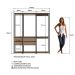 Kit Guarda Roupa Closet 03 Peças 183X160cm Preto Montana PRODDY