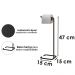 Kit Lixeira 6L Aluminio E Papeleira De Chão 5800 Lovell Preto DHom