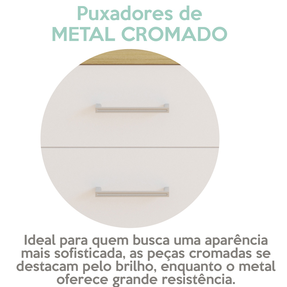 Kit Para Escritorio 02 Pecas Olmo Branco TOK ARTY