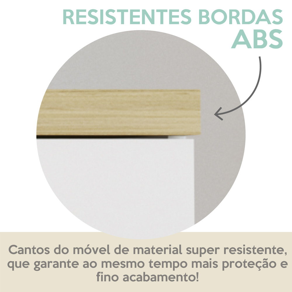 Kit Para Escritorio 02 Pecas Olmo Branco TOK ARTY