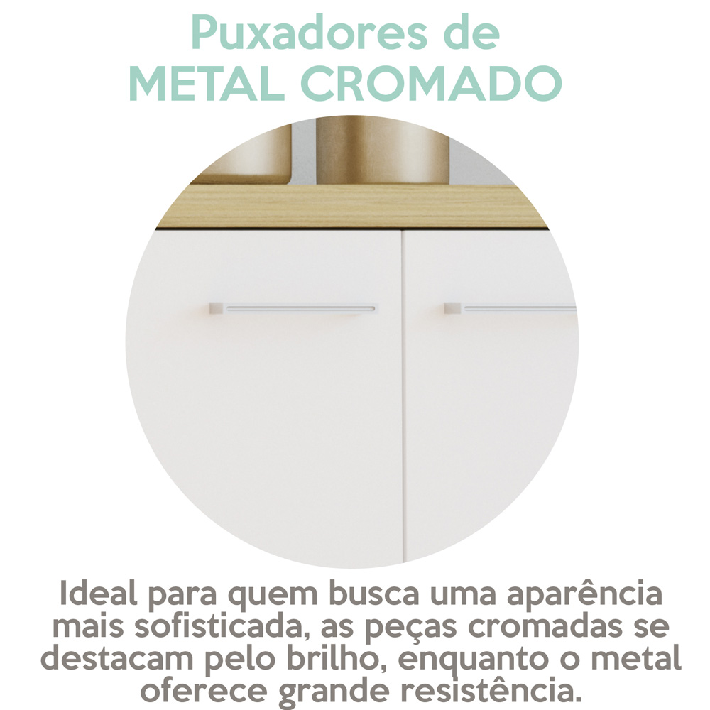 Kit Para Escritorio 03 Pecas Olmo Branco TOK ARTY