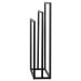 Kit Toalheiro E Porta Toalha Lovell Metal Preto Lavabo DHom