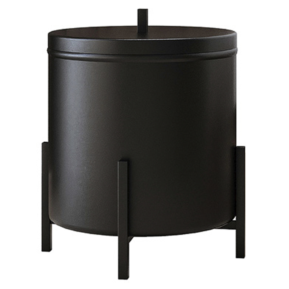Lixeira 6 L Lovell Aluminio Banheiro Cozinha Lavabo Preto DHom