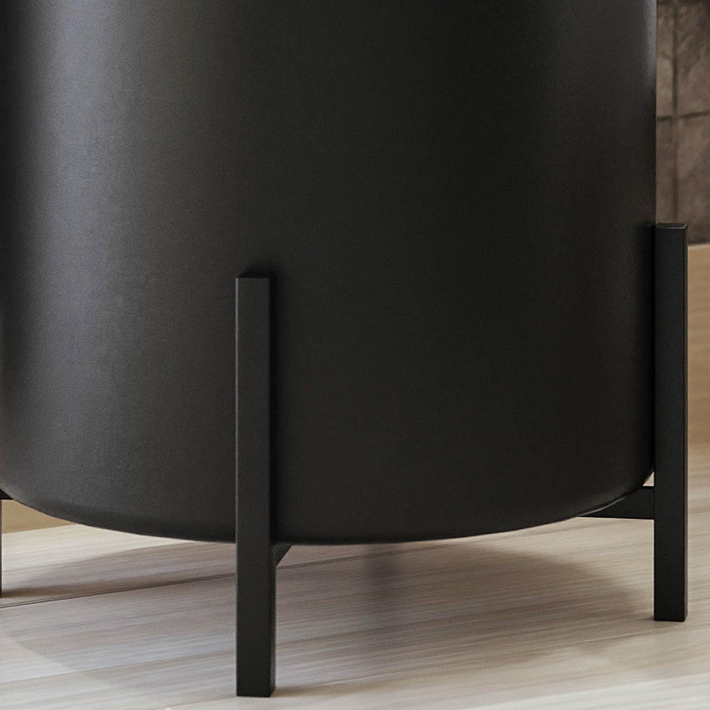 Lixeira 6 L Lovell Aluminio Banheiro Cozinha Lavabo Preto DHom