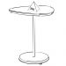 Mesa Apoio Alta MDF Para Sala de Estar 51 cm 4696 Menta ARLY