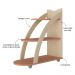 Mesa Apoio MDF Sala de Estar 70 cm 4615 Naturale Terracota ARLY