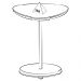 Mesa Apoio Para Sala de Estar 45 cm 4581 Terracota ARLY