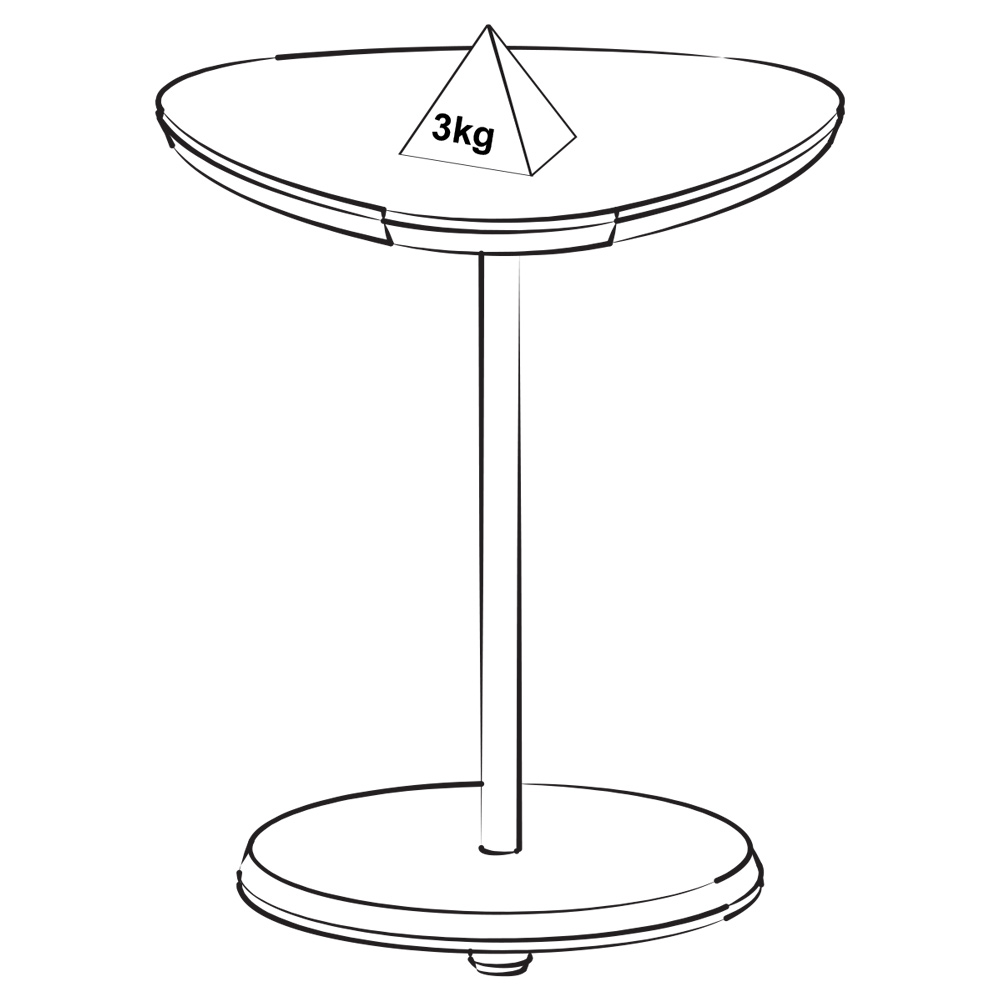 Mesa Apoio Para Sala de Estar 45 cm 4581 Terracota ARLY