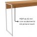 Mesa Bancada Alta Gourmet 136X91 LI043 Canela Branco KPB