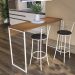 Mesa Bancada Alta Gourmet 136X91 LI043 Canela Branco KPB
