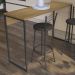 Mesa Bancada Alta Gourmet 136X91 LI043 Freijo Preto Fosco KPB