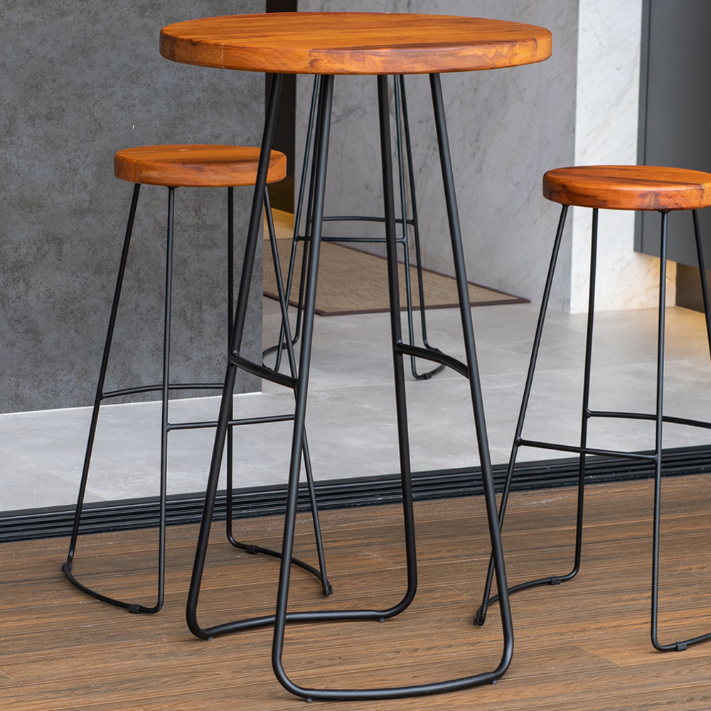 Mesa Bistro Bar Alta Aurum Peroba Preto Cozinha Sala Jantar DHom