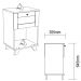 Mesa De Apoio 1 Gaveta 64 cm 4638 Carvalho ARLY