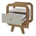 Mesa De Apoio 1 Gaveta 65 cm Porta USB Cinamomo Off White ARLY